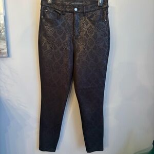 Guess Black a a Snakeskin Print Pants